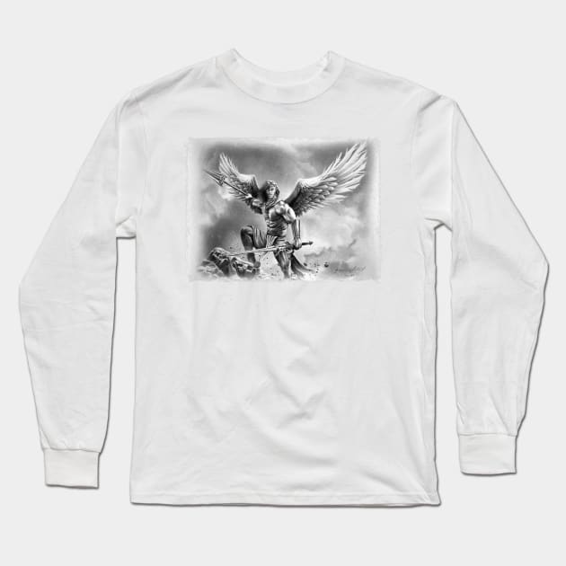 ANGEL WARRIOR Long Sleeve T-Shirt by MiroDesign